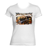 MEGADETH - The Sick, The Dying...and Mustaine Portrait - biele dámske tričko