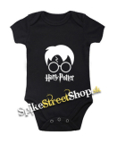 HARRY POTTER - Glasses Bold Crest With Logo - čierne detské body