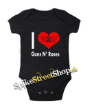 I LOVE GUNS N ROSES - Logo - čierne detské body
