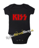KISS - Red Logo - čierne detské body