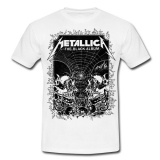 METALLICA - Black Album Poster Mens - biele pánske tričko