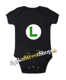SUPER MARIO - Luigi Logo - čierne detské body