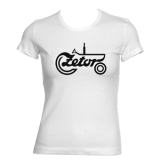 ZETOR - Logo Traktor - biele dámske tričko