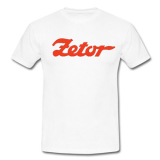 ZETOR - Červené Logo - biele pánske tričko