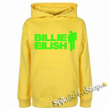 BILLIE EILISH - Logo And Stickman - žltá pánska mikina