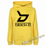 BLOCK B - Logo - žltá pánska mikina