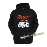 ZETOR - Červené logo a traktor - čierna pánska mikina