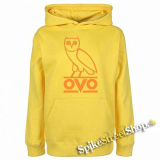 DRAKE - Gold OVO Logo - žltá pánska mikina