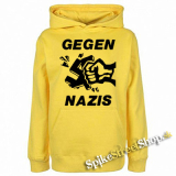 GEGEN NAZIS - žltá pánska mikina