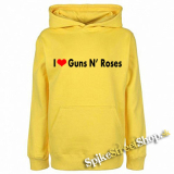 I LOVE GUNS N ROSES - Motive 2 - žltá pánska mikina