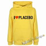 I LOVE PLACEBO - žltá pánska mikina