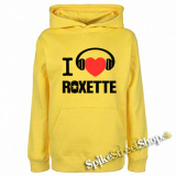 I LOVE ROXETTE - žltá pánska mikina