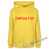 IMPOSTOR - Among Us Red Slogan - žltá pánska mikina