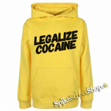 LEGALIZE COCAINE - žltá pánska mikina