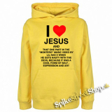 LIL NAS X - I Love Jesus - žltá pánska mikina