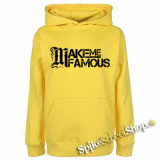 MAKE ME FAMOUS - Logo - žltá pánska mikina