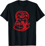 COBRA KAI - Red Cobra Logo - čierne detské tričko