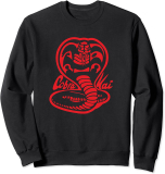 COBRA KAI - Red Cobra Logo - čierna mikina bez kapuce