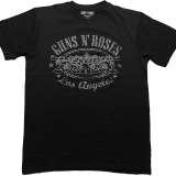 GUNS N ROSES - LA Logo Diamante - čierne pánske tričko