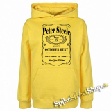PETER STEELE - Jack Daniels Crest - žltá pánska mikina