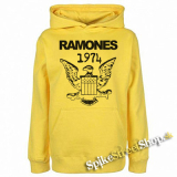 RAMONES - 1974 - žltá pánska mikina