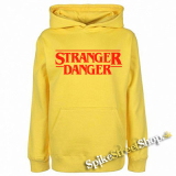 STRANGER DANGER - Red Logo - žltá pánska mikina
