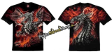 FANTASY MOTIVES - Fullprint Burning Dragon - čierne pánske tričko 