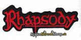 RHAPSODY - Red Logo - nažehlovacia nášivka