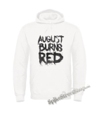 AUGUST BURNS RED - Big Logo - biela pánska mikina