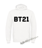 BT21 - Logo - biela pánska mikina