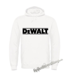 DEWALT - Black Logo - biela pánska mikina