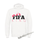 FIFA KING - biela pánska mikina