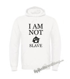 I AM NOT A SLAVE - biela pánska mikina