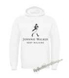 JOHNNIE WALKER - Keep Walking - biela pánska mikina