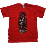 MICHAEL JACKSON - Street Art - červené pánske tričko