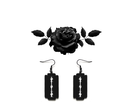 Náušnice gothic style-Razor