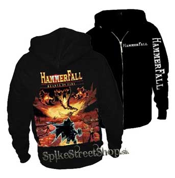 HAMMERFALL - Hearts On Fire - čierna pánska mikina na zips 