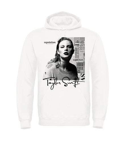 TAYLOR SWIFT - Reputation - biela pánska mikina (-60%=VÝPREDAJ)