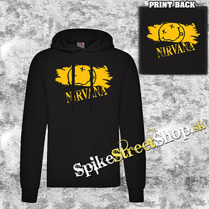 NIRVANA - Smile - Motive 2 - čierna pánska mikina (-50%=VÝPREDAJ)