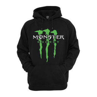 MONSTER - Energy Logo Crest - čierna pánska mikina (-50%=VÝPREDAJ)