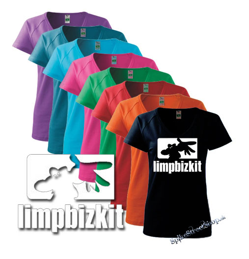 LIMP BIZKIT - Spray Logo - farebné dámske tričko (-50%=VÝPREDAJ)