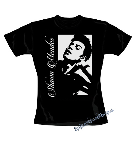 SHAWN MENDES - Logo & Portrait - čierne dámske tričko (-60%=VÝPREDAJ)