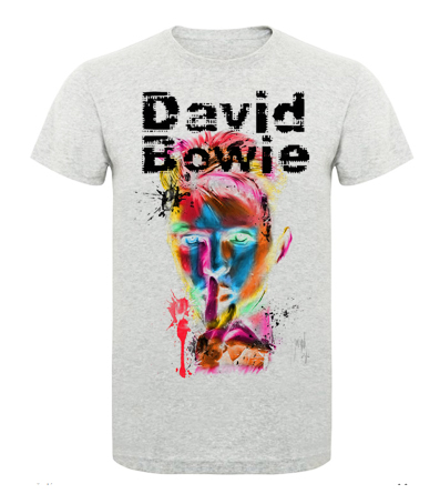DAVID BOWIE - Colour Portrait - svetlošedé pánske tričko (-60%=VÝPREDAJ)