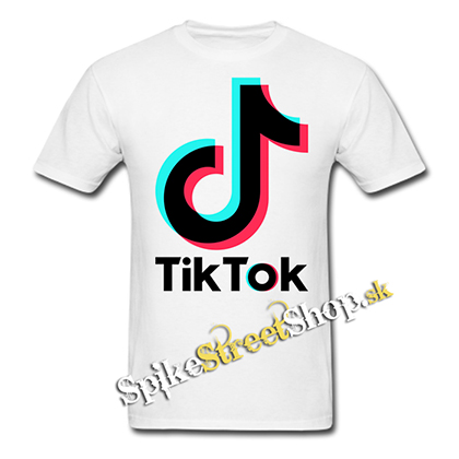TIK TOK - Logo - biele detské tričko (-60%=VÝPREDAJ)