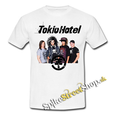 TOKIO HOTEL - Logo & Band - biele pánske tričko (-60%=VÝPREDAJ)