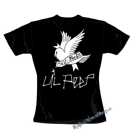 LIL PEEP - Logo Cry Baby - čierne dámske tričko (-50%=VÝPREDAJ)