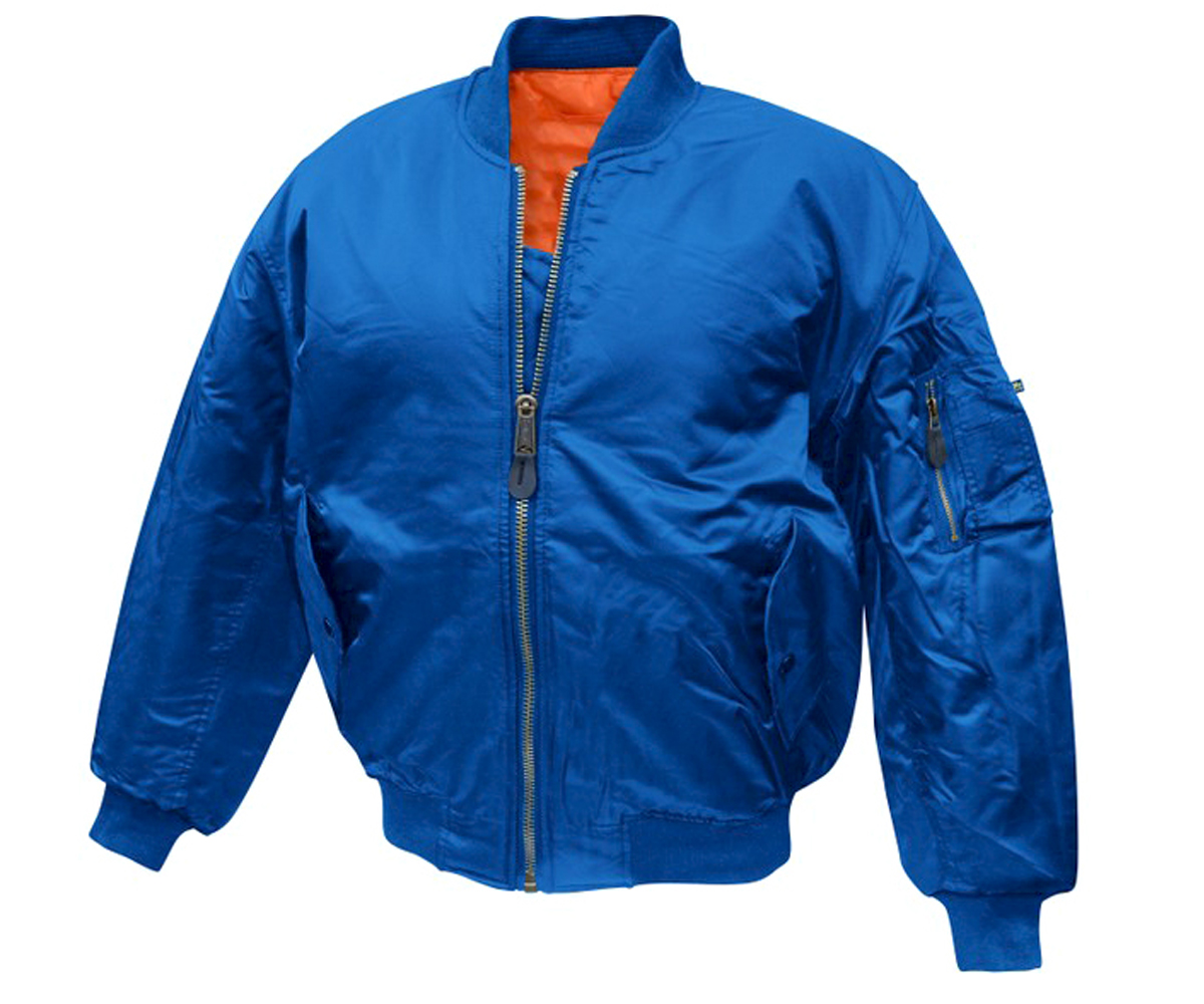 Bunda BOMBER MA1 - Modrá kráľovská (-40%=VÝPREDAJ)