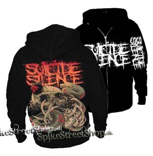 SUICIDE SILENCE - Skull - mikina na zips (-50%=VÝPREDAJ)