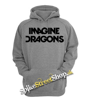 IMAGINE DRAGONS - Logo - šedá pánska mikina (-60%=VÝPREDAJ)