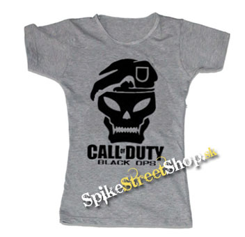 CALL OF DUTY - Skull - šedé dámske tričko (-80%=VÝPREDAJ)